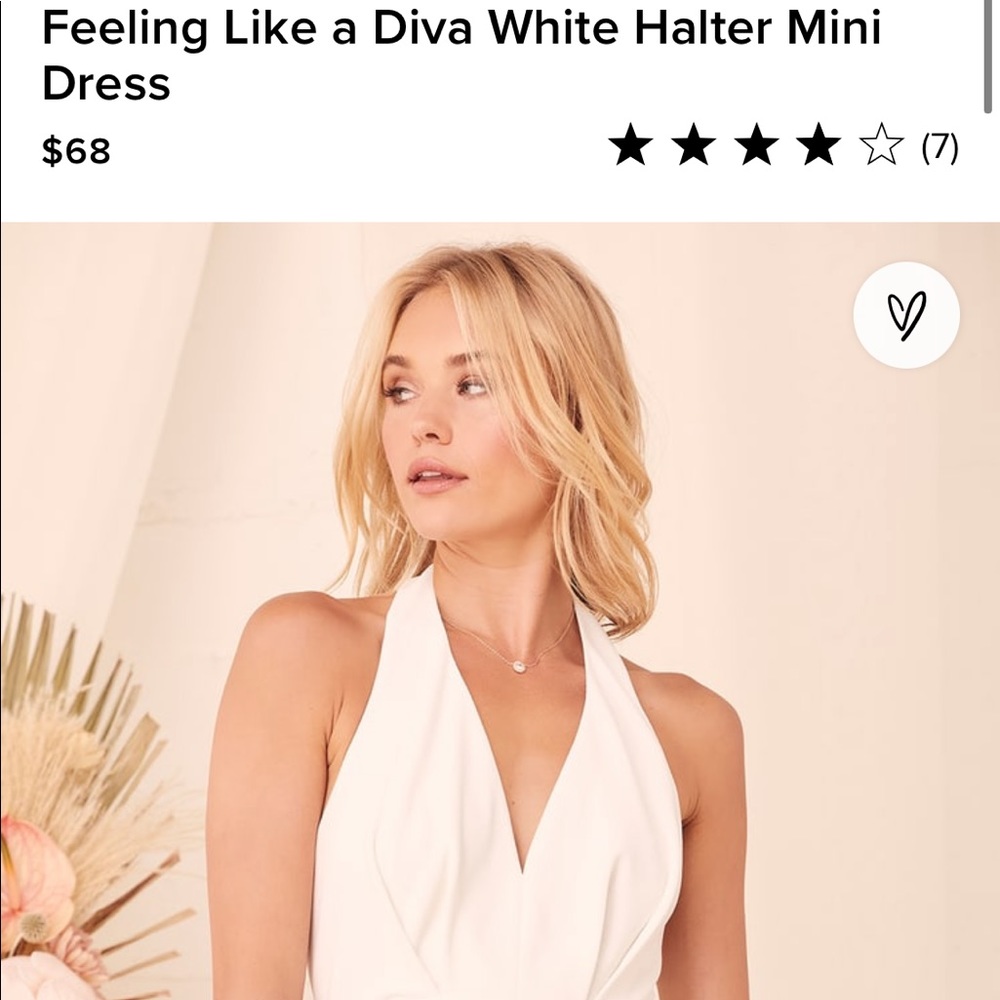 NWT Lulu Feeling Like A Diva White Halter Dress XL